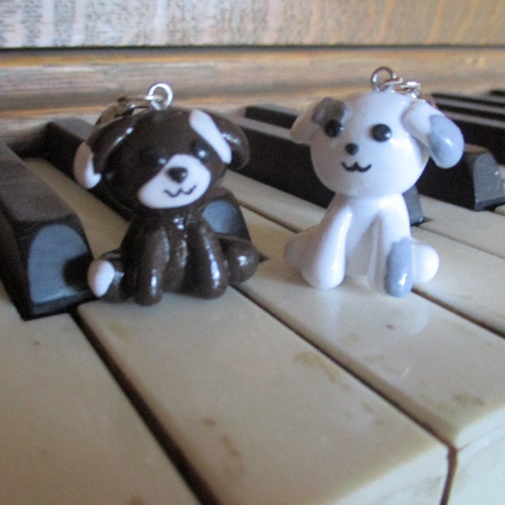 Handmade Polymer Clay Puppy Charm - BUNDLE DEAL